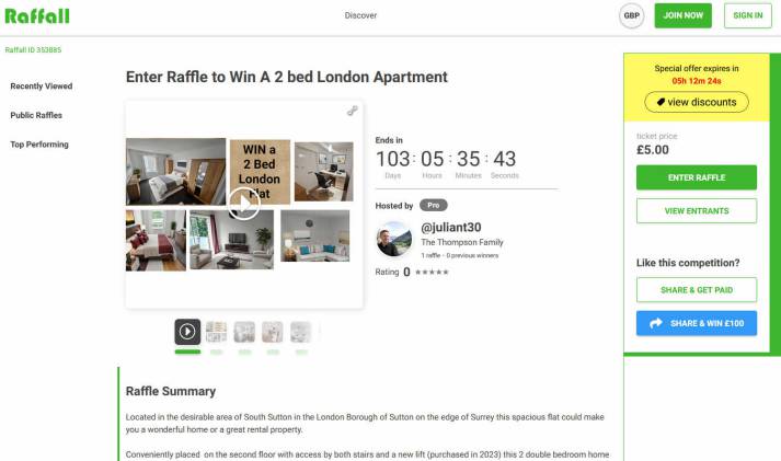 Win a Spacious Apartment in Sutton near to London